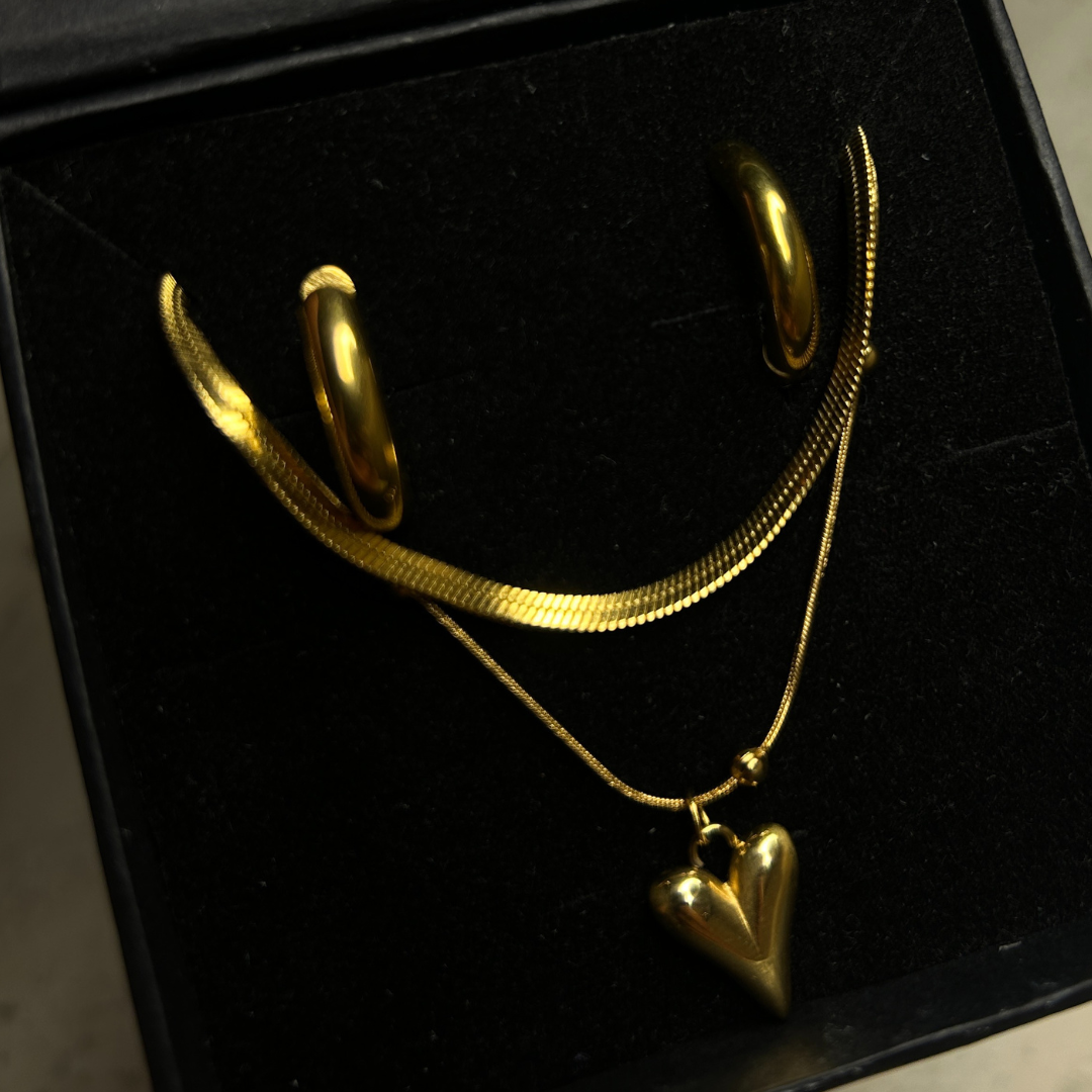 Set It & Forget It Combo (2 Necklace + 1 Hoop Earrings)