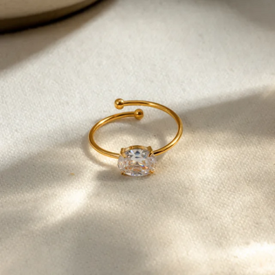 Eli 18K Gold Plated Dainty Ring