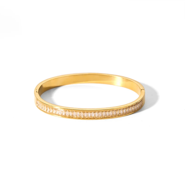 Devika 18K Gold Plated Bangle (Open Clasp)