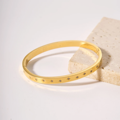 Viradhya 18K Gold Plated Bangle (Open Clasp)