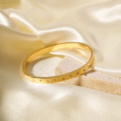 Viradhya 18K Gold Plated Bangle (Open Clasp)