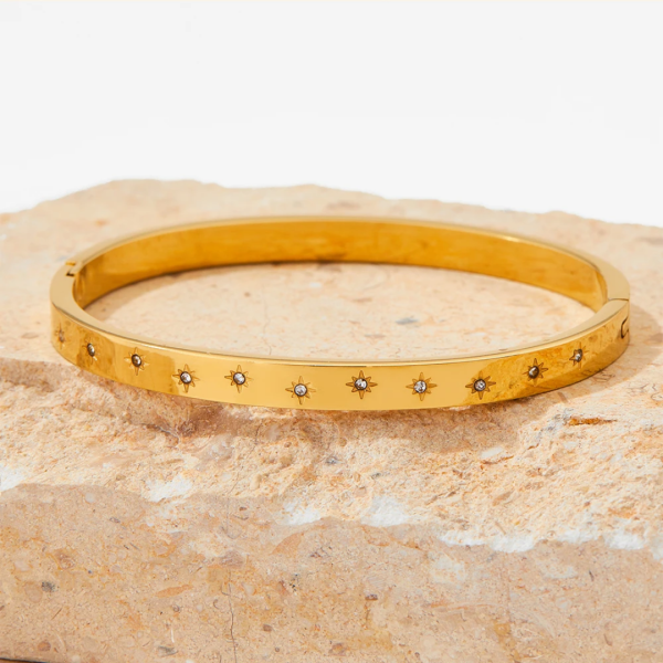 Viradhya 18K Gold Plated Bangle (Open Clasp)