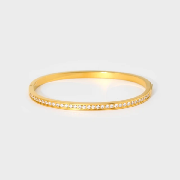 Radhika 18K Gold Plated Bangle (Open Clasp)