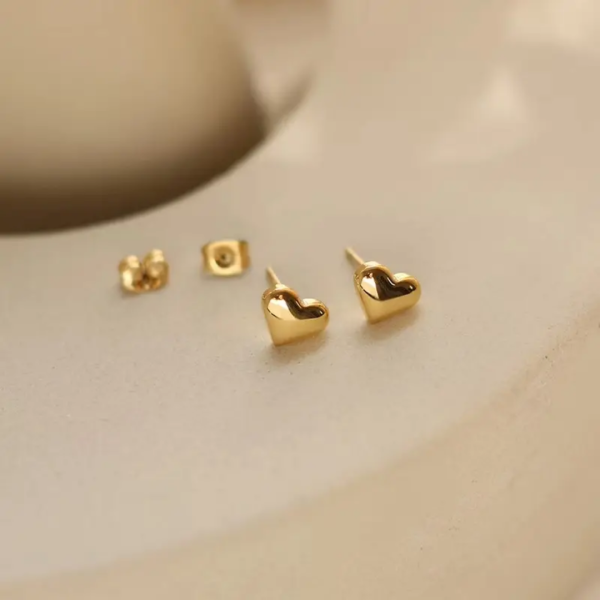 Heart Pops 18K Gold Plated Stud Earrings