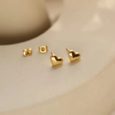 Heart Pops 18K Gold Plated Stud Earrings