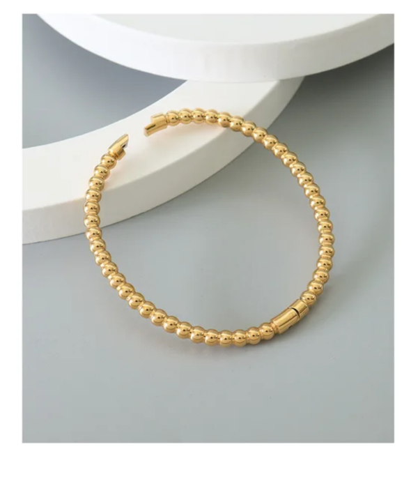 Swinal 18K Gold Plated Bangle (Open Clasp)