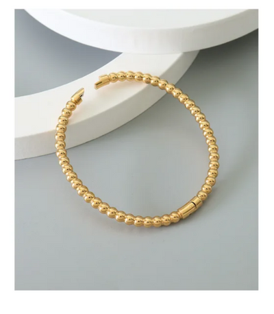 Swinal 18K Gold Plated Bangle (Open Clasp)