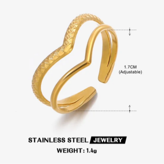 Zalak 18K Gold Plated Ring