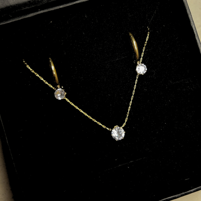 Barely there Jewellery Combo (1 Necklace + 1 Earrings)