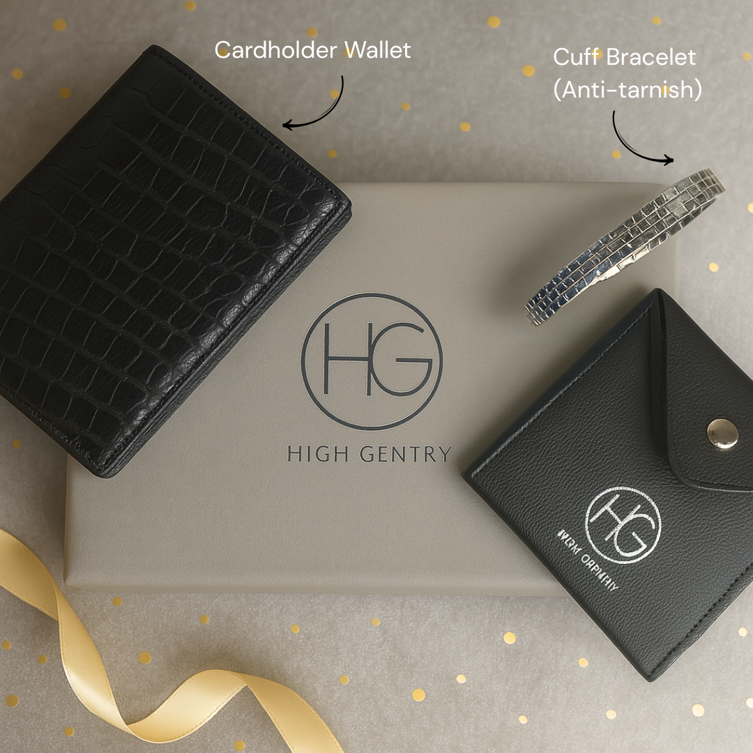 The Minimalistic Hamper for Him (Cardholder+Bracelet)