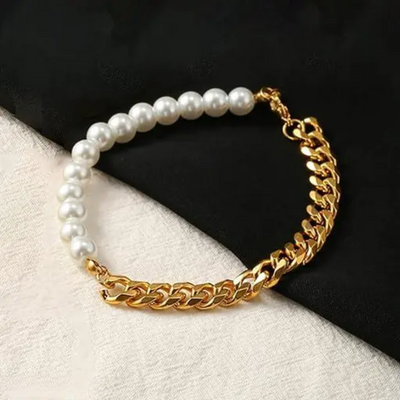 Bright Side  Pearl 18K Gold Plated Bracelet