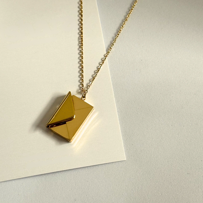 Love Letter 18k Gold Plated Envelope necklace