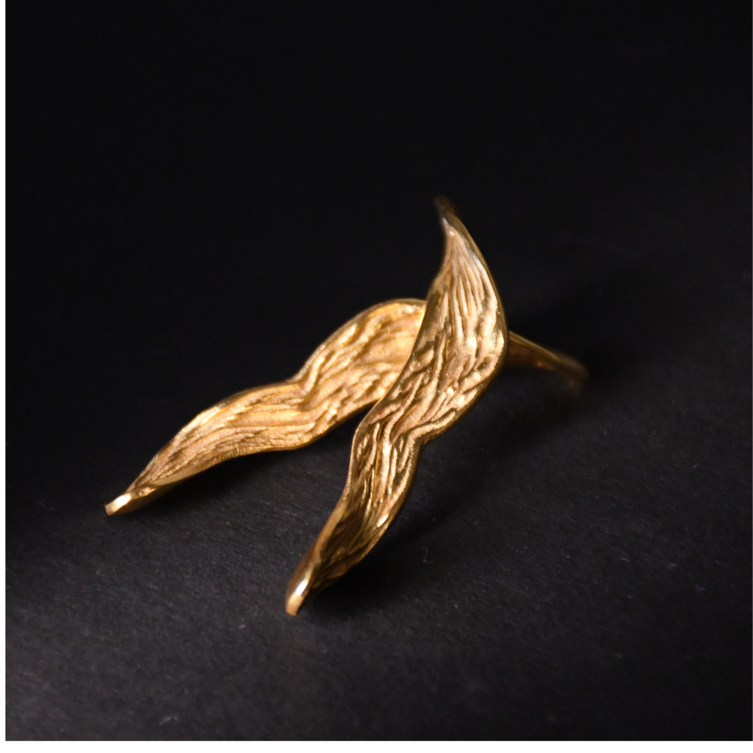 Autumn Leaf Handcrafted Brass Earrings