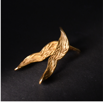 Autumn Leaf Handcrafted Brass Earrings