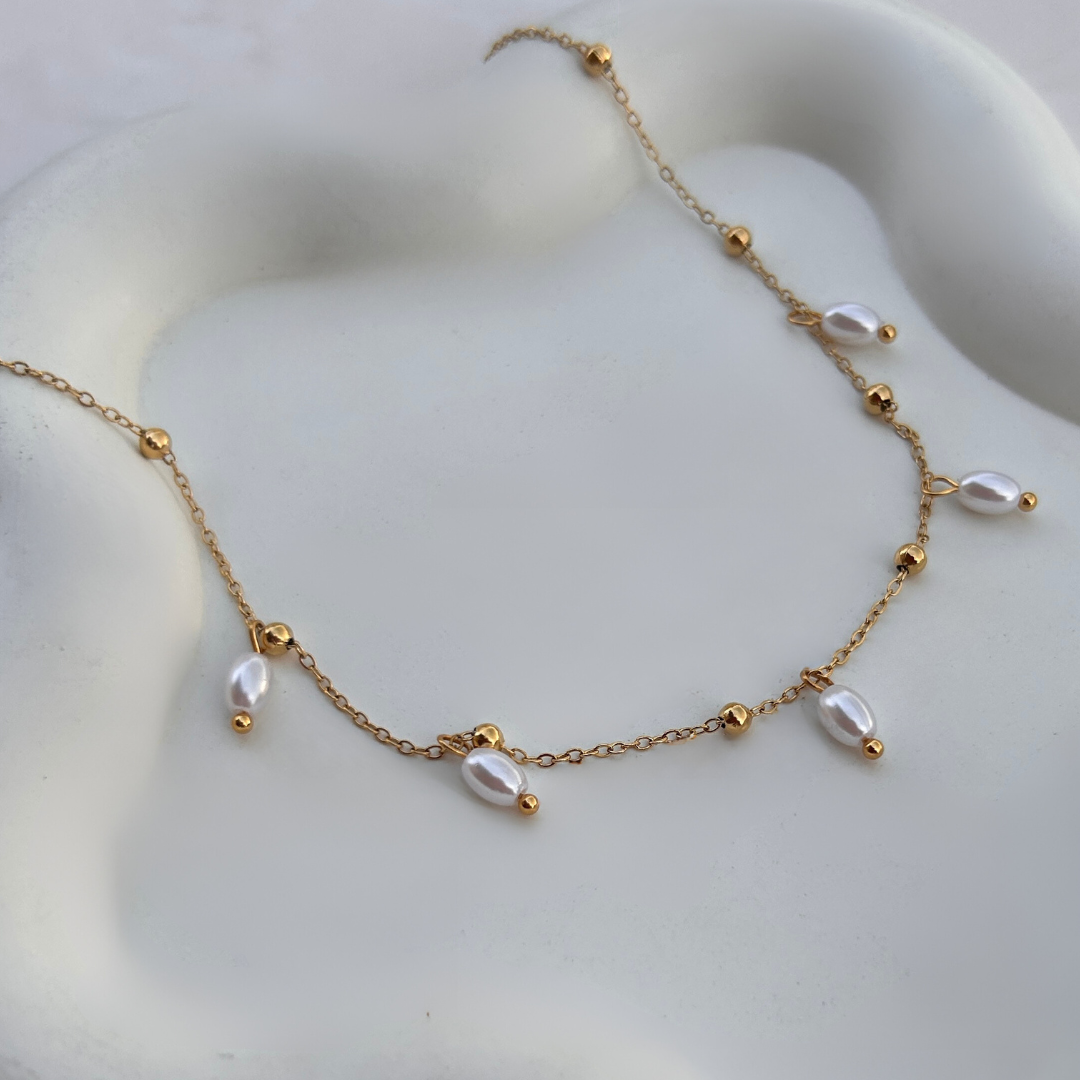 Tinkerbell 18k Gold Plated Pearl Necklace