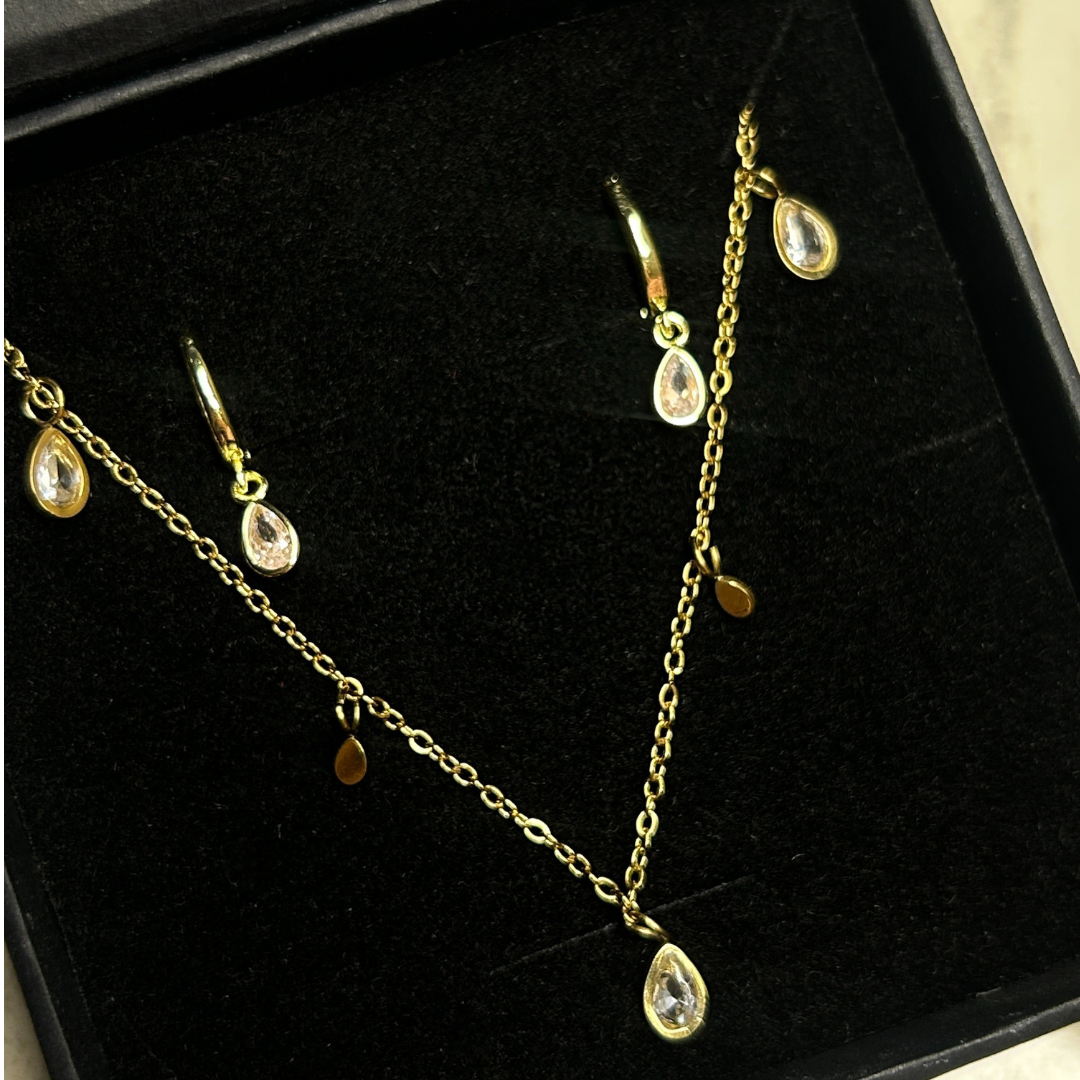 Understated Aura Combo (Necklace + Earrings)