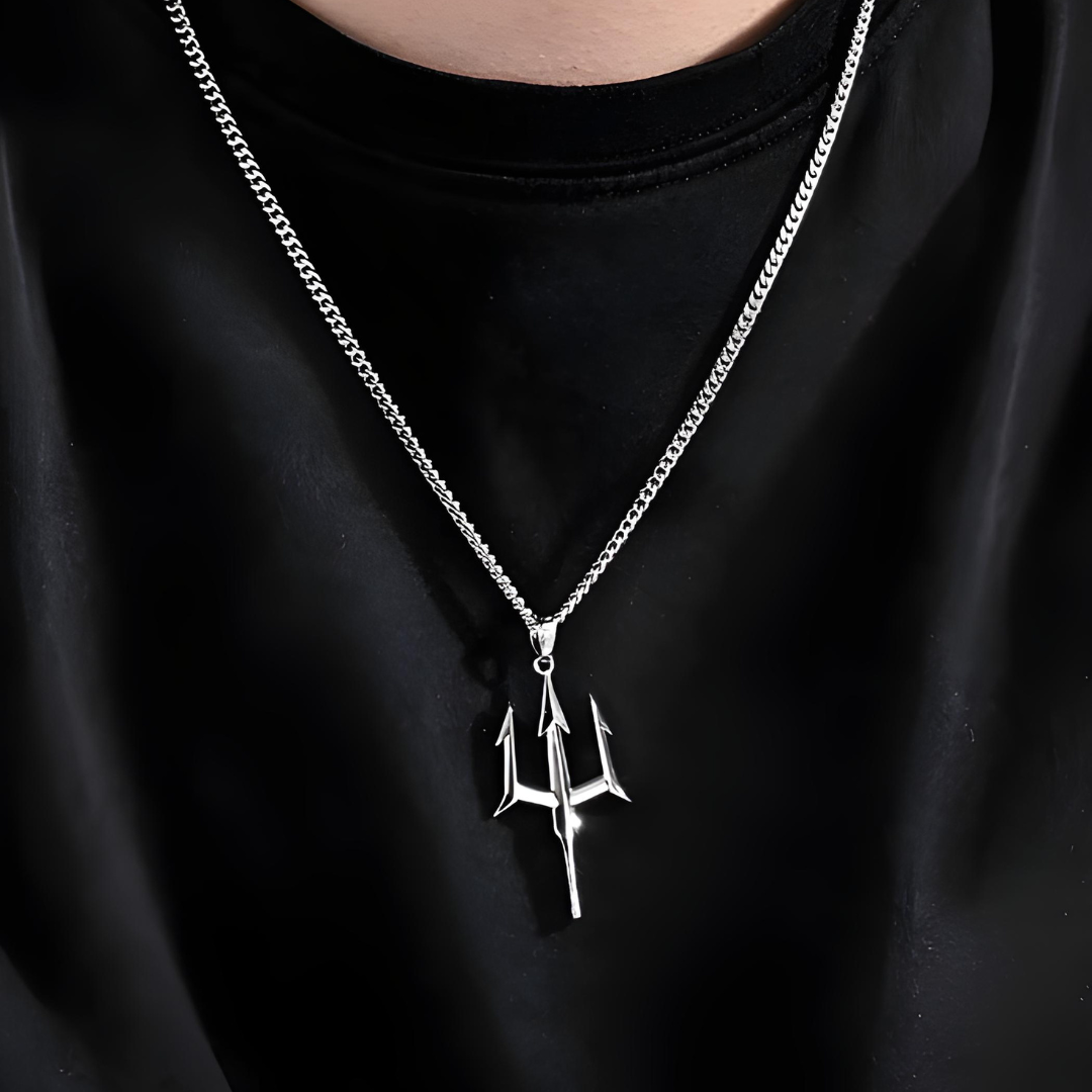 Shiva Trishul Pendant with Chain