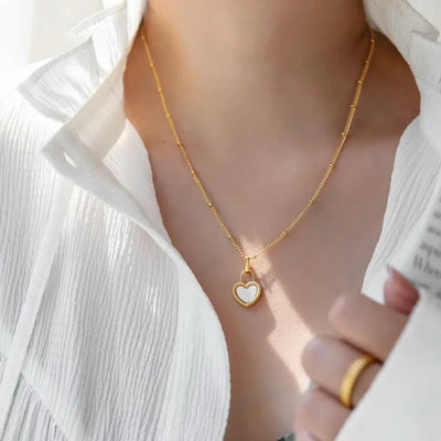 Reversible Heart 18K Gold Plated Necklace