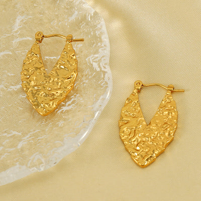 Carpe Diem 18k Gold Plated Hoop Earrings