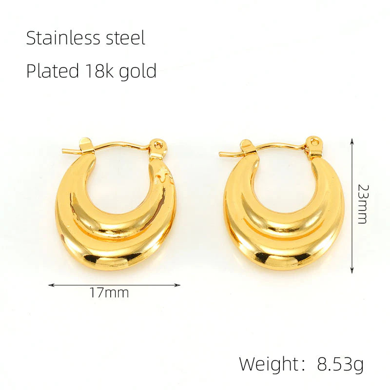 Angel 18k Gold Plated Hoops