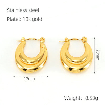 Angel 18k Gold Plated Hoops