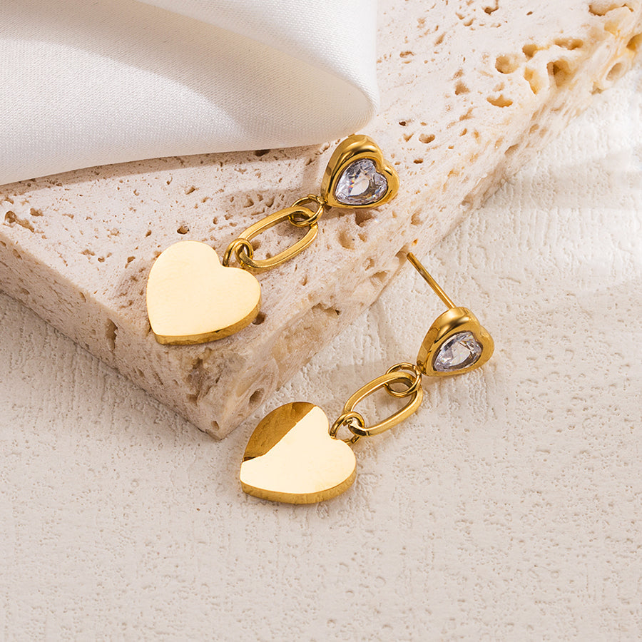 Amor Fati 18k Gold Plated Drop Earrings