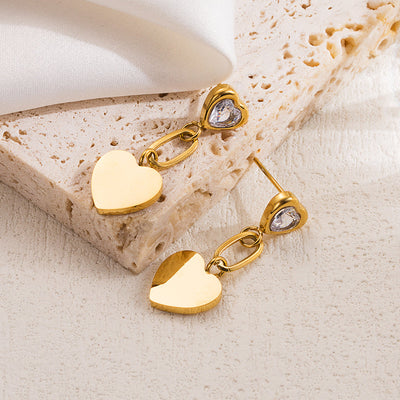 Amor Fati 18k Gold Plated Drop Earrings