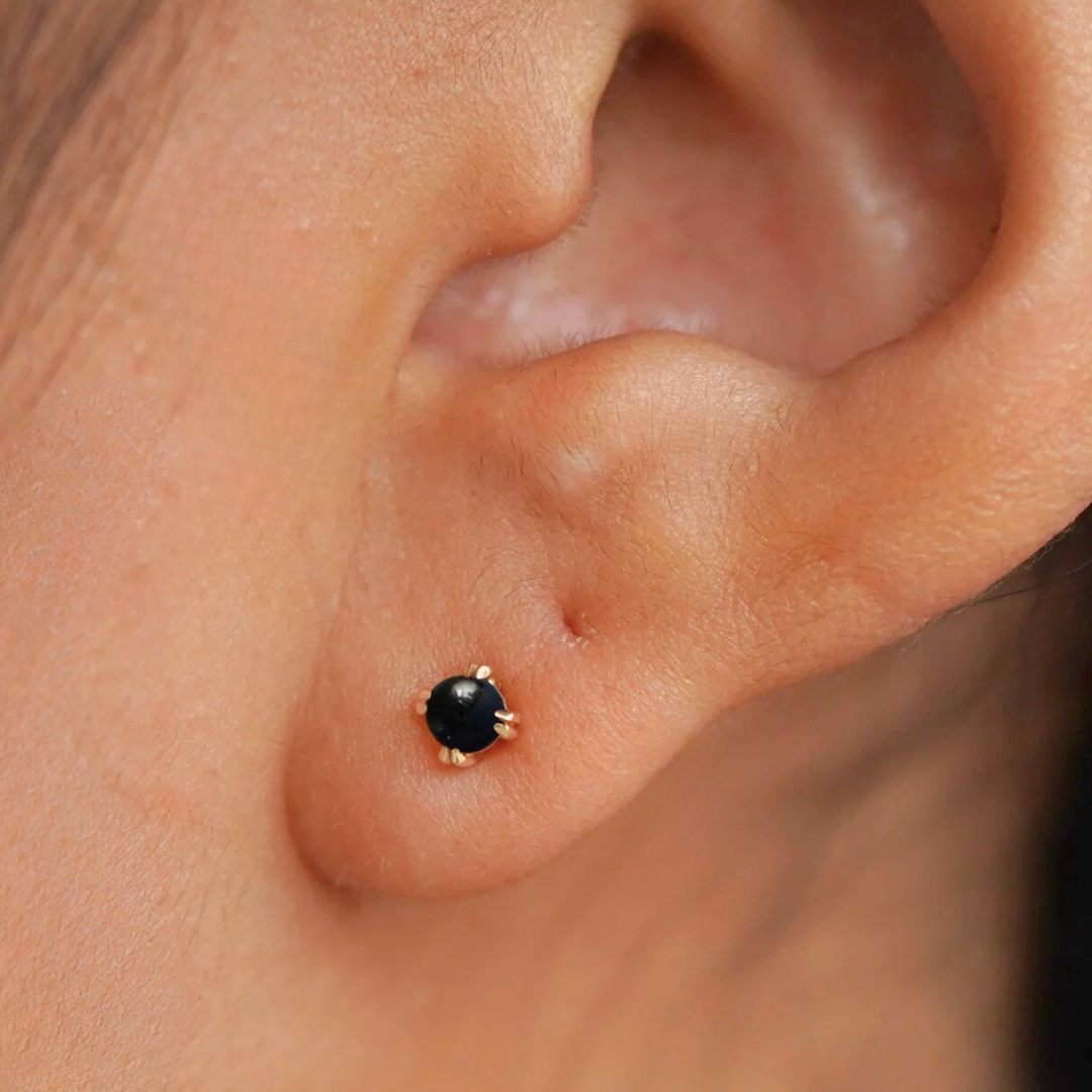 Crystalline 18K Gold Plated Flatback Studs