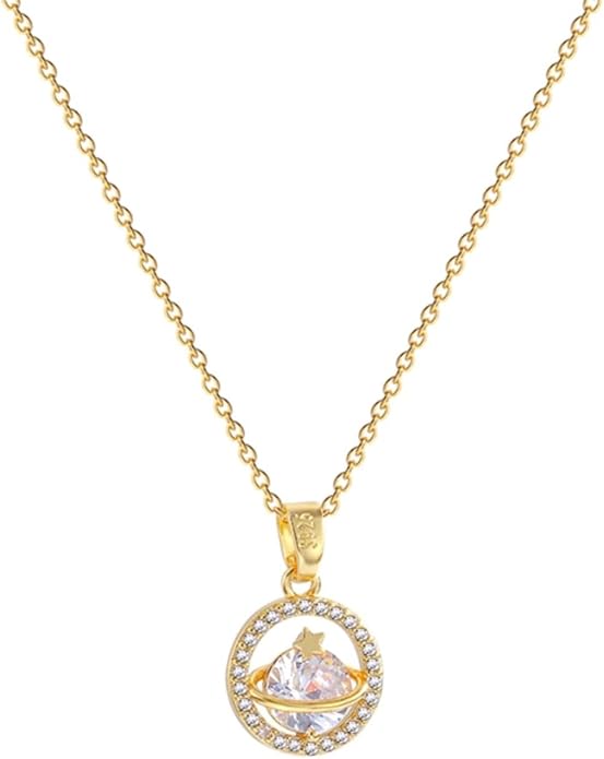 Galaxy Girl 18k Gold Plated Necklace