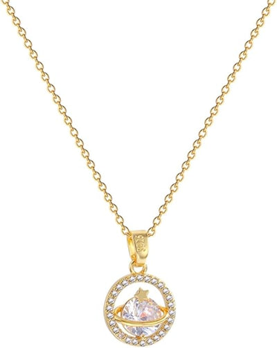 Galaxy Girl 18k Gold Plated Necklace
