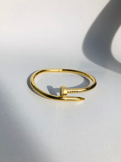 Bolt 18k Gold Plated Nail Bangle