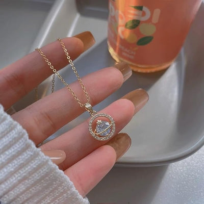 Galaxy Girl 18k Gold Plated Necklace