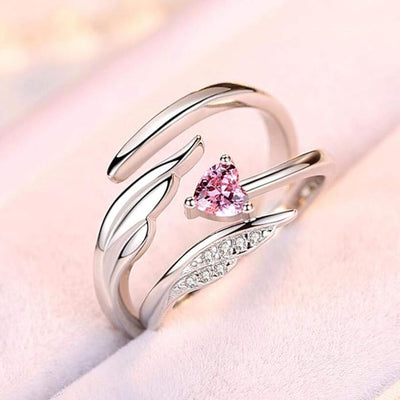 Heartsy Silver Plated Adjustable Couple Rings