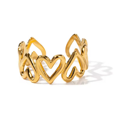 Heart Loop 18k Gold Plated Band Ring