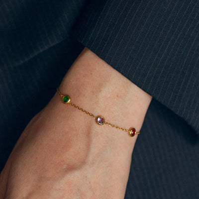 Positivity 18K Gold Multi Coloured Bracelet