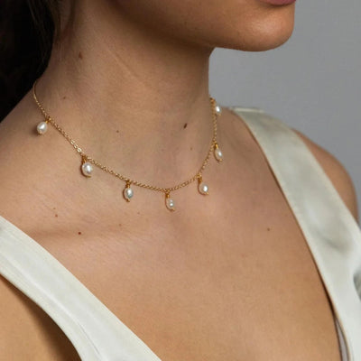 Tinkerbell 18k Gold Plated Pearl Necklace