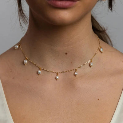 Tinkerbell 18k Gold Plated Pearl Necklace