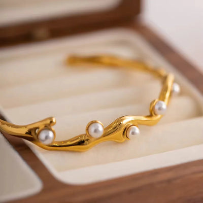 Kaia 18k Gold Plated Cuff Bracelet