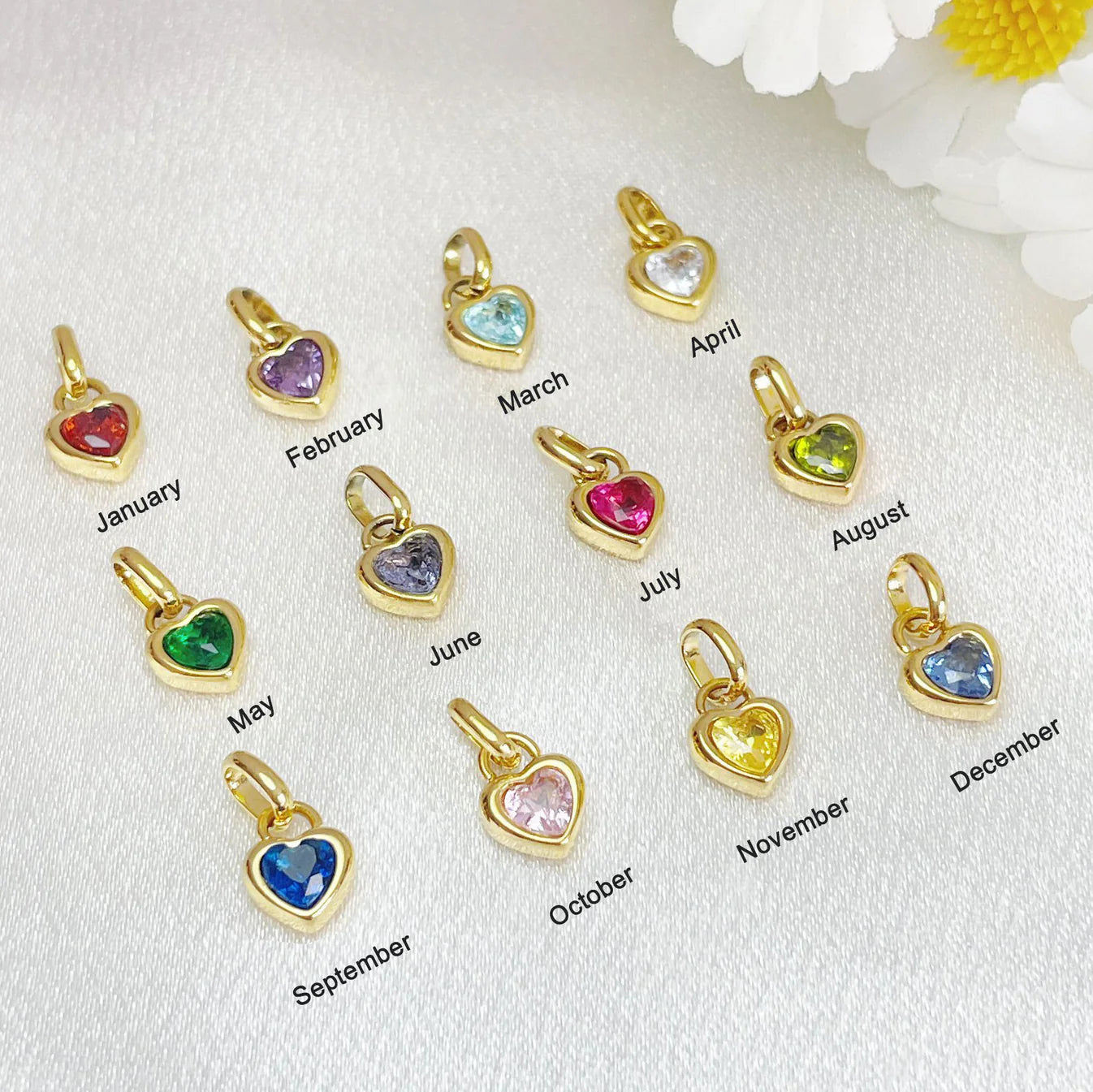 Birth Stone Charms (Anti-tarnish and waterproof)