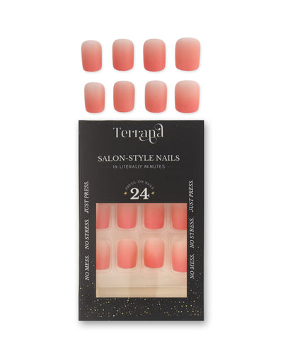 Ombre Nude Short Press On Nails