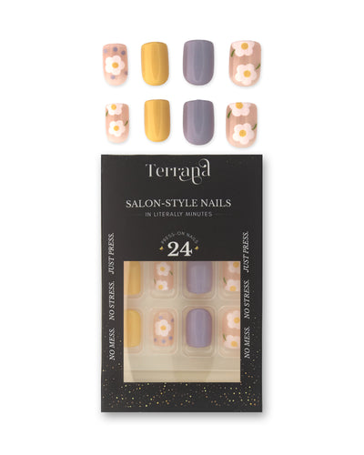 Pretty Floral Press on Nails