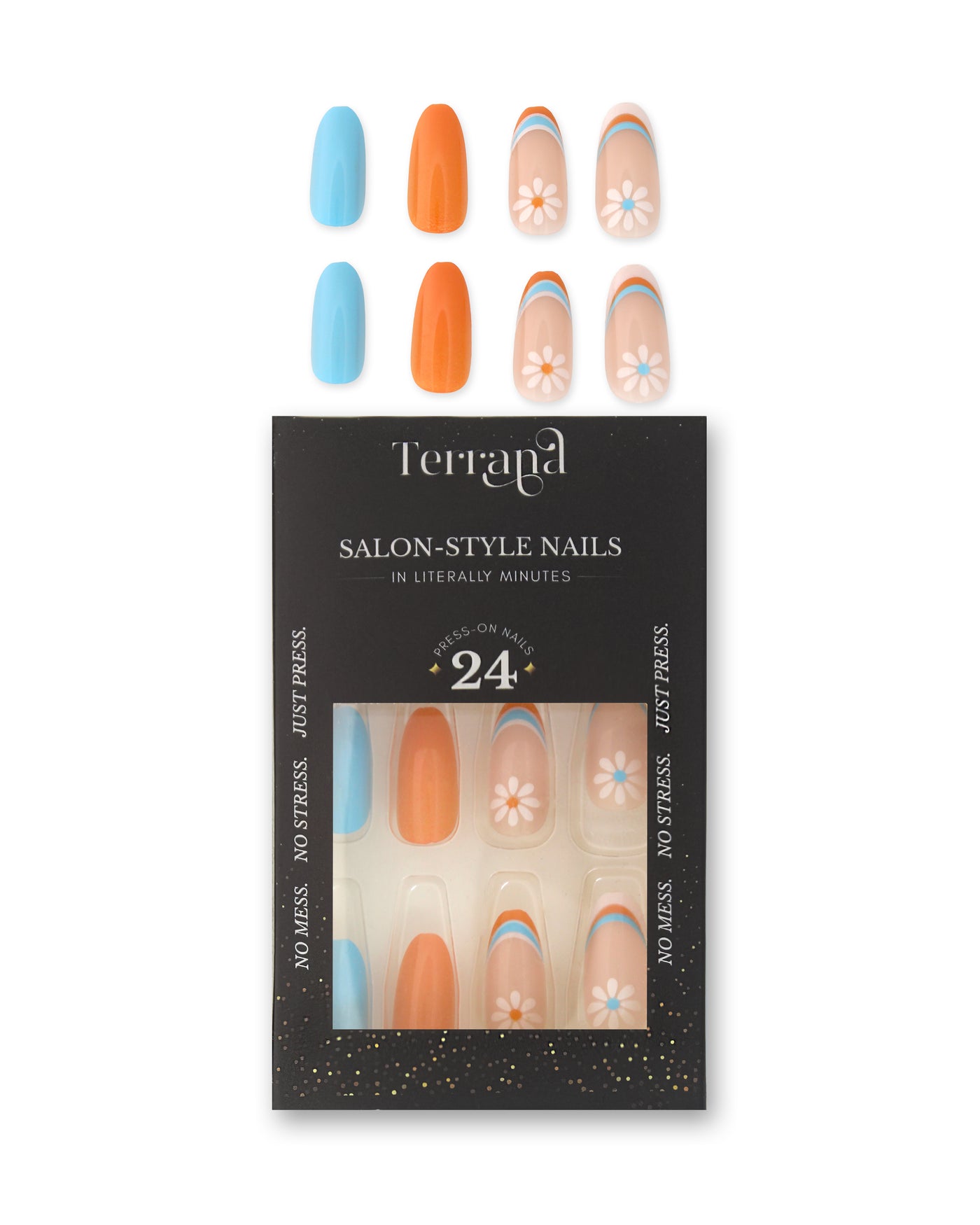 Retro Daisy Press-On Nails
