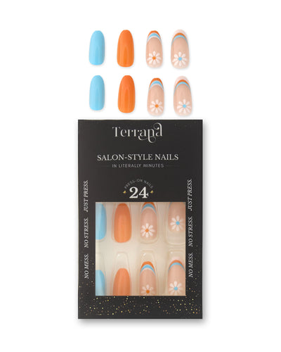 Retro Daisy Press-On Nails