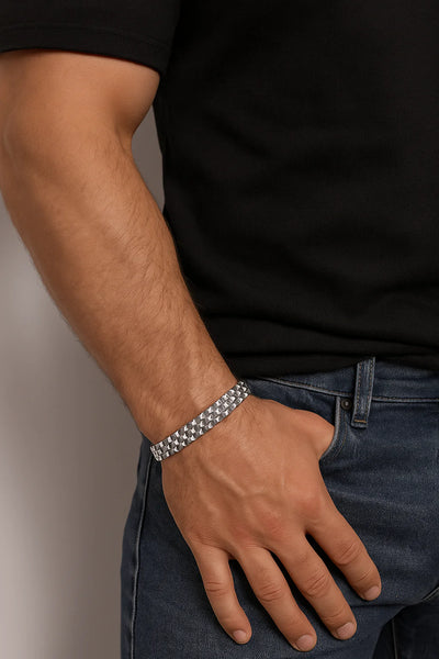 Titan Bracelet Cuff Band- Silver
