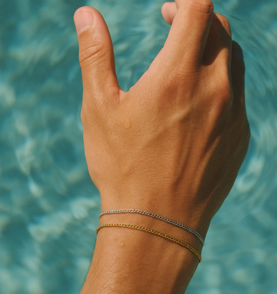 Micro Cubic Chain Bracelet (Gold)- 3mm