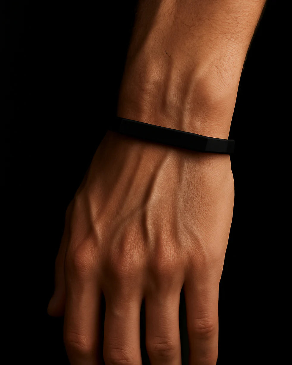 Edge Bracelet Cuff Band - Silver