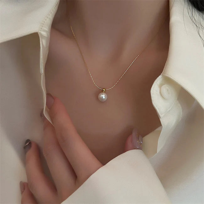 Beloved 18K Gold Plated Pearl Necklace