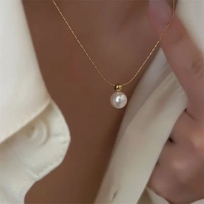Beloved 18K Gold Plated Pearl Necklace
