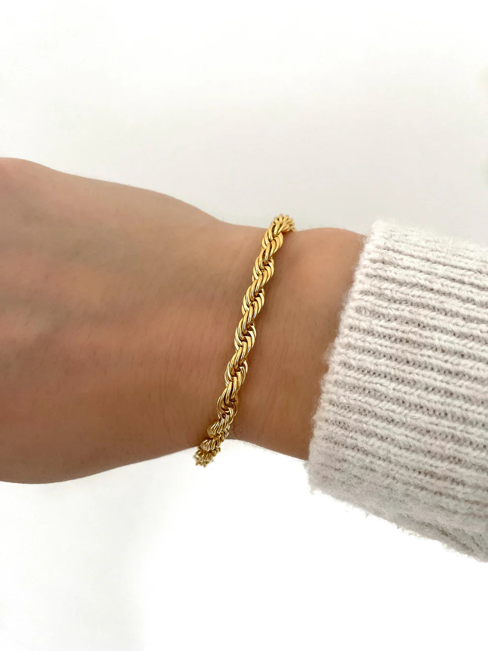 Reina 18k Gold Rope Bracelet