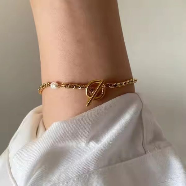 Santhi 18k Gold Plated Bracelet